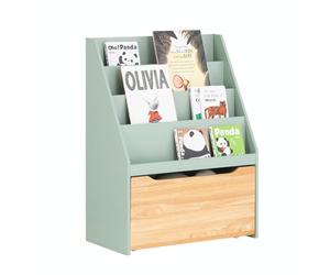 SoBuy Bibliothèque Enfant à roulettes 4 Compartiments 62x30x80cm