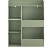 Bibliothèque enfant - SOBUY - 5 compartiments - 80x34x104 cm - Gris - Sécurité anti-basculement - Coins arrondis