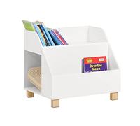 SoBuy Bibliothèque Enfant, Meuble Rangement Enfant avec 3 Compartiments, Étagère Livre et Meuble Rangement Jouet pour Chambre, Coffre a Jouet, Blanc 60x48x53cm KMB54-W