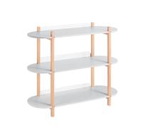 Table Console Sur Pied En Bois Avec 3 Étages Effet Bois Gris Gris