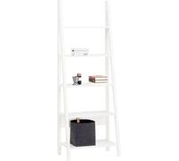 SoBuy FRG61-W Bibliothèque, Étagère style échelle, Étagère échelle, 5 étages Blanc, Blanc