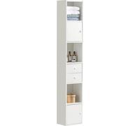 SoBuy Bibliothèque Étagère indépendante Rangement Étagère colonne Armoire à dossiers Armoire haute pour bureau, salon