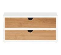 Sobuy boîte à capsules de café en mdf et bambou avec 2 tiroirs boîte de rangement distributeur de capsules, frg180-wn