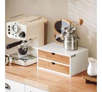SoBuy® boîte à capsules de café,support de capsules support de moniteur ,avec tiroir,FRG180-WN