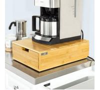 SoBuy FRG83-N Grande Boîte à Capsules de Café à thé, Distributeur de capsules à tiroir Bambou