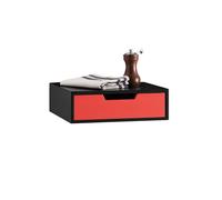 SoBuy Boîte de Rangement à Tiroir FRG179-R pour Capsules de Thé et Café Boîte à Capsules de Café, L30xP31xH9cm, Rouge