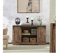 SoBuy Commode Meuble de Rangement Buffet Placard - Porte de Grange Coulissante + Étagères Réglables + Grande Capacité - pour Salon Couloir Cuisine Bureau Chambre - 120x40x70cm - FSB60-N