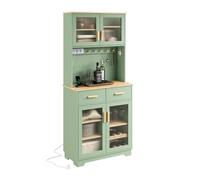 SoBuy Buffet de Salon Haut avec 2 Prises et 2 Ports USB, 80 × 40 × 180 cm