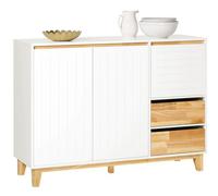 Sobuy Buffet, Placard, Armoire Multi-Rangement, Meuble De Rangement Sur Pieds, Fsb75-Wn Multicolore