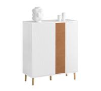 Sobuy Buffet Placard Armoire Multi-Rangements, Meuble De Rangement Double Portes Sur Pieds, Fsb70-W Multicolore