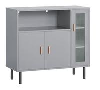 Sobuy Buffet Placard Dressoir Commode Armoire Multi-Rangement, Meuble De Rangement Sur Pieds, Fsb82-Hg Multicolore