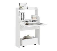 SoBuy Bureau Pliable avec Chariot 64x63x100,6 cm pour Bureau