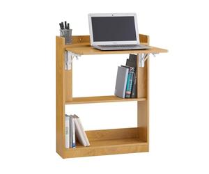 SoBuy Bureau Pliable avec Étagères Charge Max. 35kg 64x82x58cm