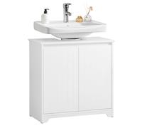 SoBuy BZR108-II-W Armoire sous lavabo Salle de bain Armoire sous lavabo Armoire de salle de bain Meuble de salle de bain blanc LHT environ 60x60x30cm
