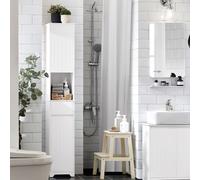 SoBuy BZR109-W Meuble Colonne de Salle de Bain Armoire Haute Etagère de Rangement Meuble de Rangement sur Pieds