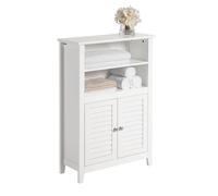 Sobuy Bzr13-W Meuble Bas De Salle De Bain Armoire Toilette Armoire Salle De Bain Buffet Commode Armoire De Rangement Blanc