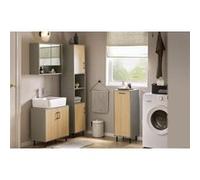 SoBuy BZR133-NG Meuble sous Lavabo, Meuble sous Vasque, Meuble Salle de Bain, Placard de Rangement Salle de Bain Gris G