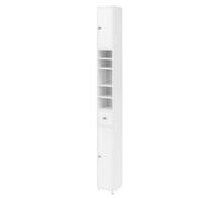 Sobuy Bzr34-W Meuble De Rangement Salle D Bain Meuble Colonne Armoire De Toilette Meuble Wc L20xp20xh180cm ¿ Blanc Blanc
