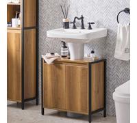SoBuy BZR63-II-PF Armoire de salle de bains Armoire basse pour lavabo