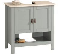 SoBuy BZR69-II-HG Meuble sous Lavabo Meuble sous Vasque Meuble de Salle de Bain Housse Colonne lavabo