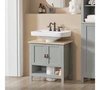 SoBuy BZR69-II-HG Meuble sous Lavabo Meuble sous Vasque Meuble de Salle de Bain Gris G