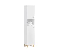 Sobuy Meuble Colonne De Salle De Bain Avec 6 Compartiments De Rangement, Bzr91-W Multicolore