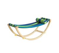 SoBuy Chaise a Bascule, Lit Enfant Bébé, Hamac Enfant, Chaise Longue à Bascule pour Enfant, Rocking-Chair, pour Chambre d'enfant, Patio, Salon, Jardin, 124x36x45 cm, KMB16-J