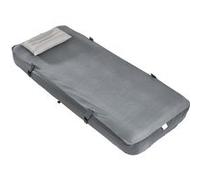 SoBuy | Chaise Longue Pliable Grise | Matelas de Sol avec Oreiller Intégré | Lit de Camp PES pour Camping | 191×76×22 cm | OGS32-II-HG-P01 Gris