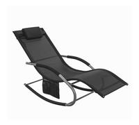 SoBuy Chaise Longue Transat Bascule Jardin avec Appui-tête