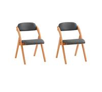 SoBuy Chaise Pliante Bois Confortable x2, rembourrée & montée, 47,5x77x59cm | Chaise Pliante à Assise rembourrée, ergonomique, housse amovible/lavable, charge 120 kg, cuisine & repas & balcon, FST92-SGx2
