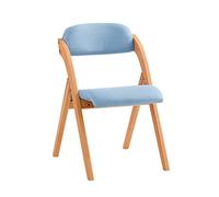 SoBuy Chaise Pliante Bois Rembourrée Ergonomique - Chaise de Cuisine et de Bureau Compacte pour Salle à Manger ou Salon, pour Petits Espaces, Bleu FST92-BL