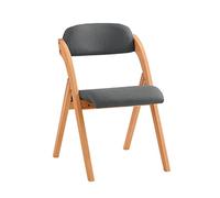 SoBuy Chaise Pliante Bois Rembourrée Ergonomique - Chaise de Cuisine et de Bureau Compacte pour Salle à Manger ou Salon, pour Petits Espaces, Gris Foncé FST92-SG