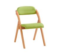 SoBuy Chaise Pliante Bois Rembourrée Ergonomique - Chaise de Cuisine et de Bureau Compacte pour Salle à Manger ou Salon, pour Petits Espaces, Vert FST92-GR