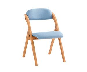 SoBuy Chaise Pliante Bois Rembourrée Ergonomique - Chaise de Cuisine et de Bureau Compacte pour Salle à Manger ou Salon, pour Petits Espaces, Bleu FST92-BL