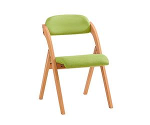 SoBuy Chaise Pliante Bois Rembourrée Ergonomique - Chaise de Cuisine et de Bureau Compacte pour Salle à Manger ou Salon, pour Petits Espaces, Vert FST92-GR