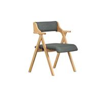 SoBuy Chaise Salle à Manger Pliante en Bois avec Coussin - Chaises de Cuisine et Chaise de Salon Pliable Confortable, Chaises Bois pour Bureau ou Jardin, Gain de Place, Gris foncé FST98-SG