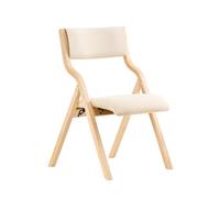 SoBuy Chaises Pliantes Tapissées Confortables, Chaise de Réunion en Bois avec Assise Rembourrée, Chaise Pliable Portable pour Cuisine, Bureau, Salon, Léger, Économie d'Espace, Blanc FST40-W