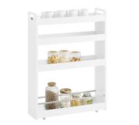 SoBuy Chariot Slim à 4 Roues, 18cm, Coulissant, 4 Niveaux, 60x82x18cm