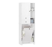 SoBuy Colonne Salle De Bain Rangement avec 2 Paniers À Linge, 60x37x171 Cm