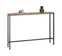 SoBuy Console entrée 120x20x80cm pour entrée | Meuble couloir ultra fin, structure métal robuste, plateau bois, charge 50kg, design scandinave noir FSB19-XL-N