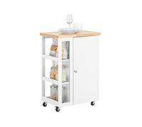 SoBuy Desserte Cuisine à roulettes, étagère latérale 3 Niveaux, 60x40x90cm