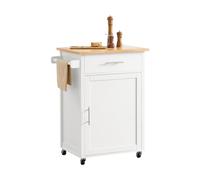 SoBuy Desserte Cuisine à roulettes freinées & Plan, 68x90x46cm, Cuisine