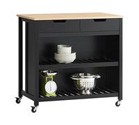 SoBuy FKW74-Sch îlot de Cuisine Buffet Desserte de Cuisine à roulettes Table Roulante Meuble de Rangement