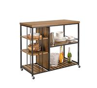 SoBuy Desserte de Cuisine à roulettes avec 5 étagères, 110 × 45 × 92 cm