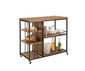 SoBuy Desserte de Cuisine à roulettes avec 5 étagères, 110 × 45 × 92 cm
