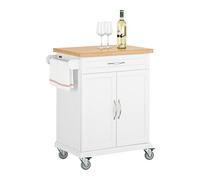 Sobuy Desserte Chariot De Cuisine De Service Meuble De Rangement Roulant L66cmxh90cmxp46cm Fkw13-Wn