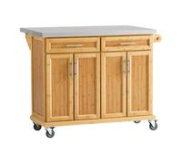 SoBuy Desserte de Cuisine Mobile avec Plan Extensible et 2 Tiroirs
