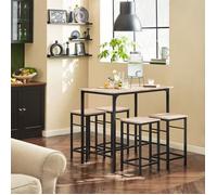 SoBuy OGT11-N, ES Lot de 4 tabourets et 1 table de jardin 5 pièces