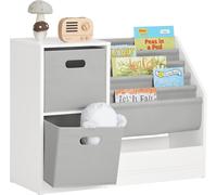 SoBuy Étagère à livres pour enfants Étagère pour enfants, meuble pour enfants, étagère à livres, armoire à jouets, étagère à jouets avec 2 paniers