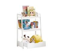 SoBuy KMB31-W Étagère de Rangement Jouets pour Enfants Coffre à Jouets Bibliothèque Étagère à Livres Porte-revues avec